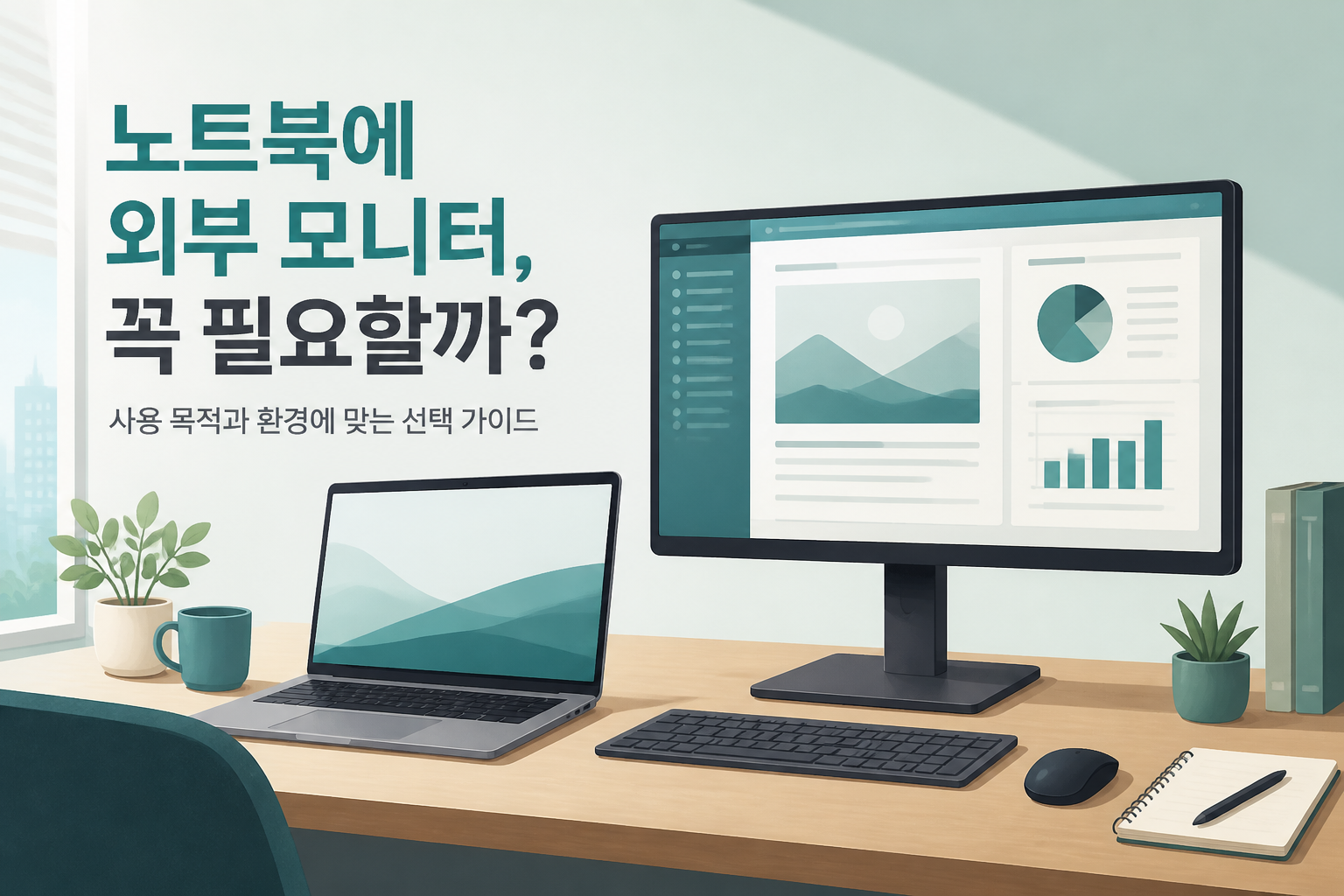 재택용 외장 모니터 고르는 법 — 인치·해상도·HDMI/USB-C